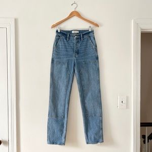 Abercrombie & Fitch 26/2 The Dad High Rise Jean Utility Carpenter Rudy Jude